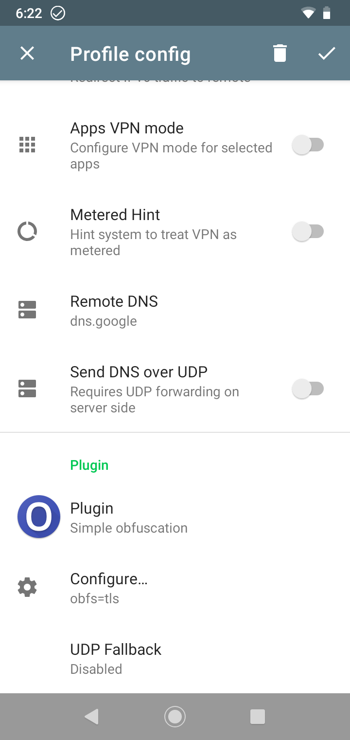 OBFS Plugin Settings Configuration
