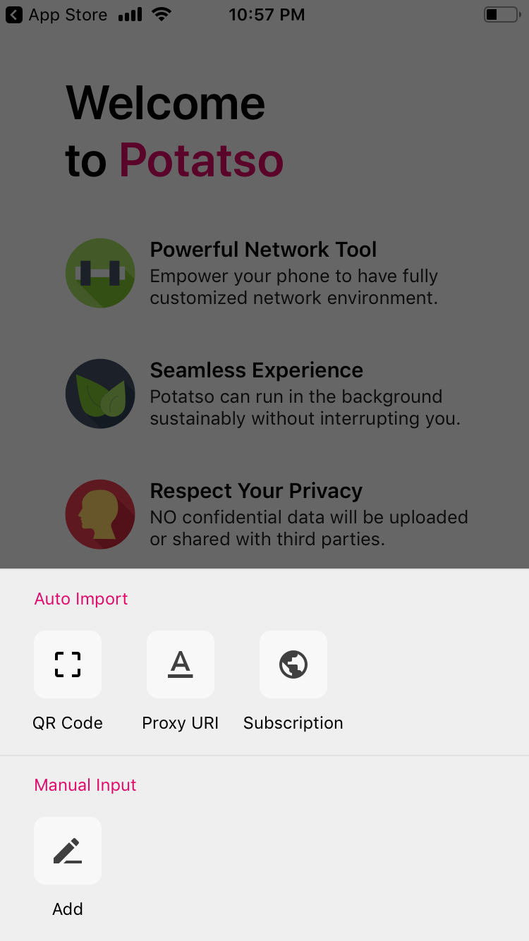 Adding New Proxy Connection